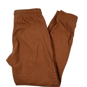 Splendid Iris Jogger Pants Womens Small Brown Moto Stretch Zip Pocket Athleisure
